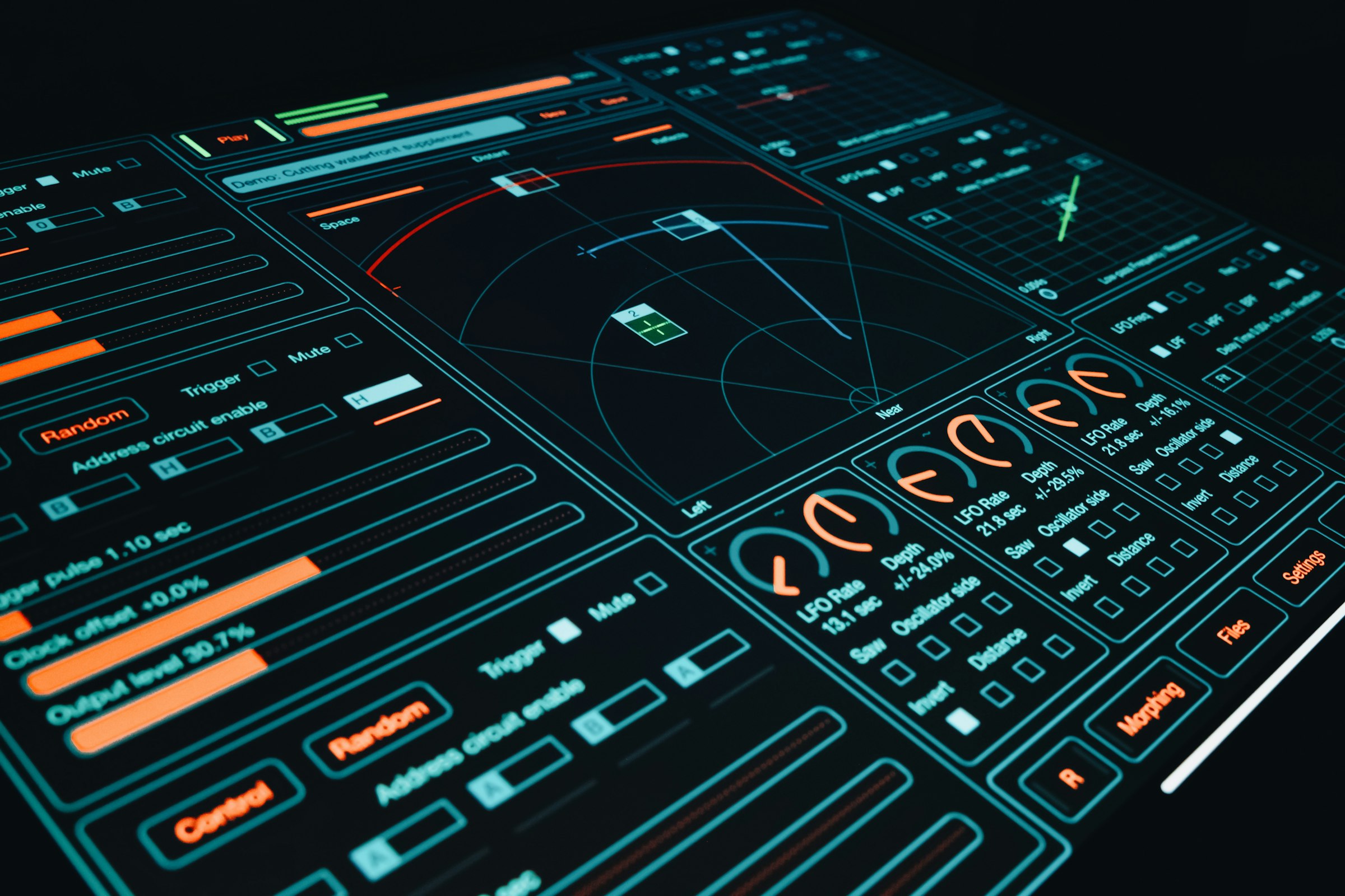 Futuristic defense tactical control interface